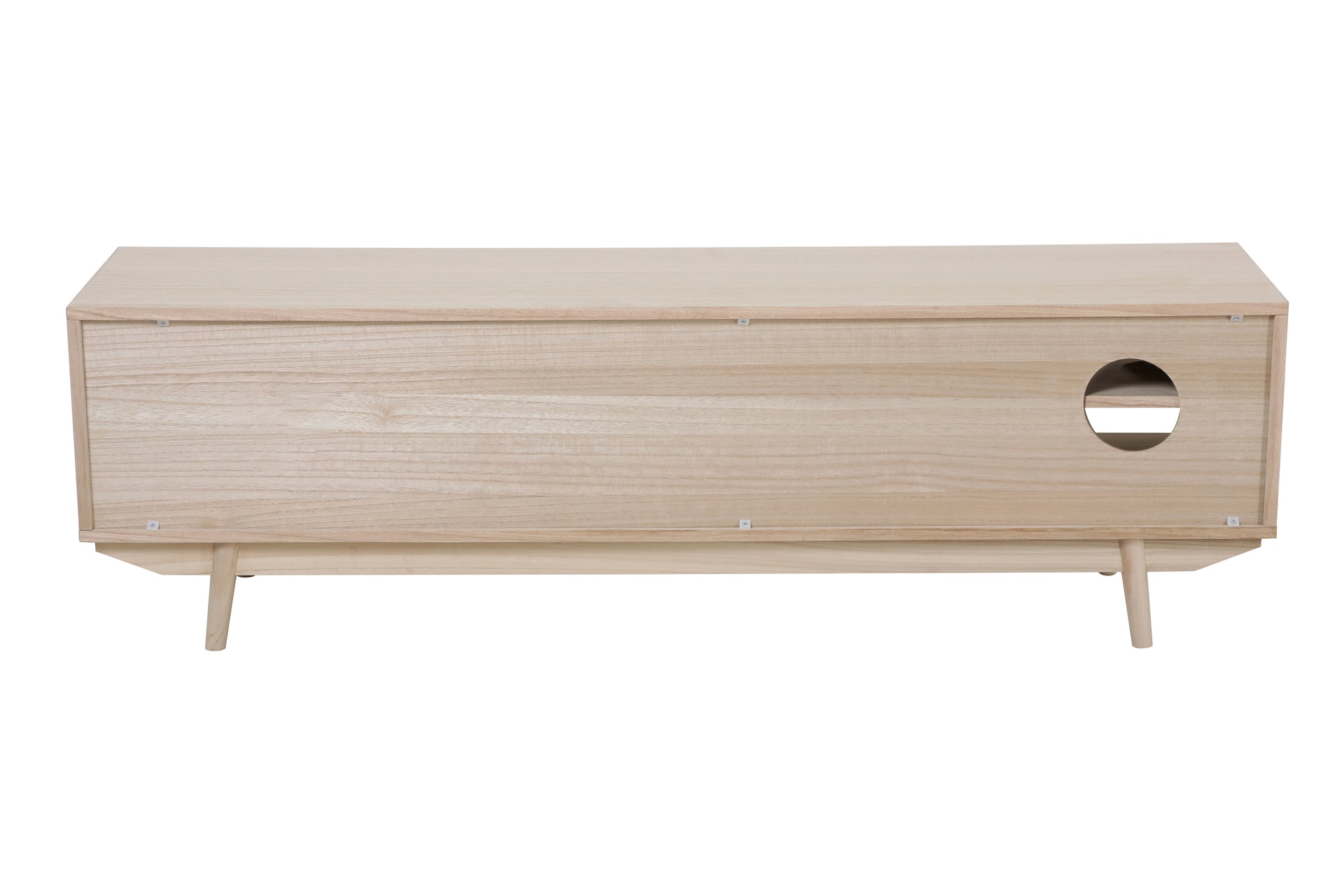 TV-Lowboard 150 x 45 cm Braun/ Rattan