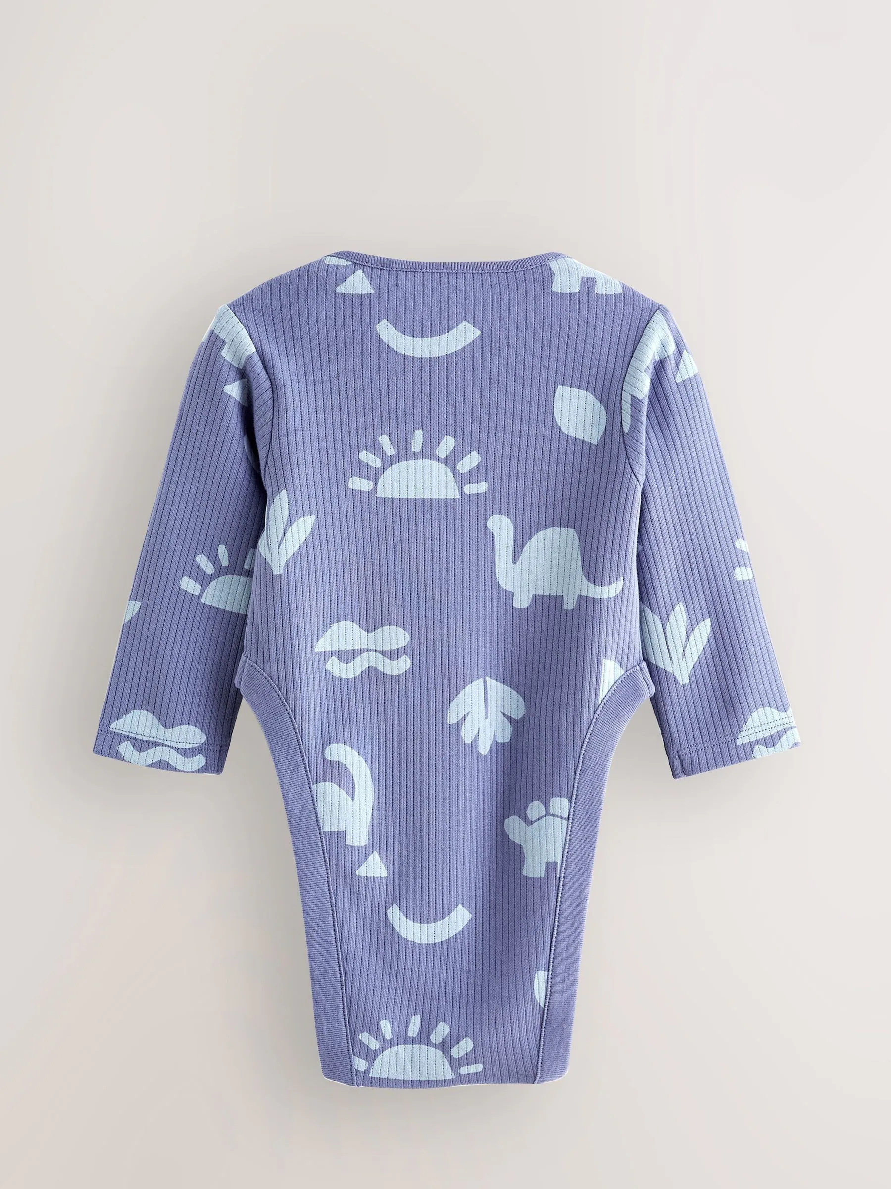 Blauw - Baby Hip Dysplasia Long Sleeve Bodysuits 3 Pack
