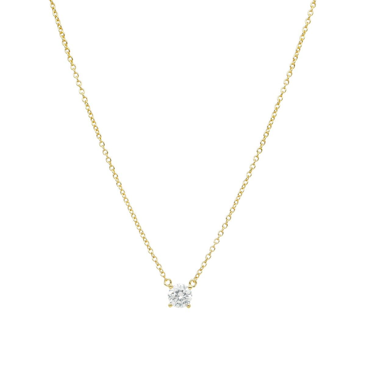 Collier Solitaire Doré