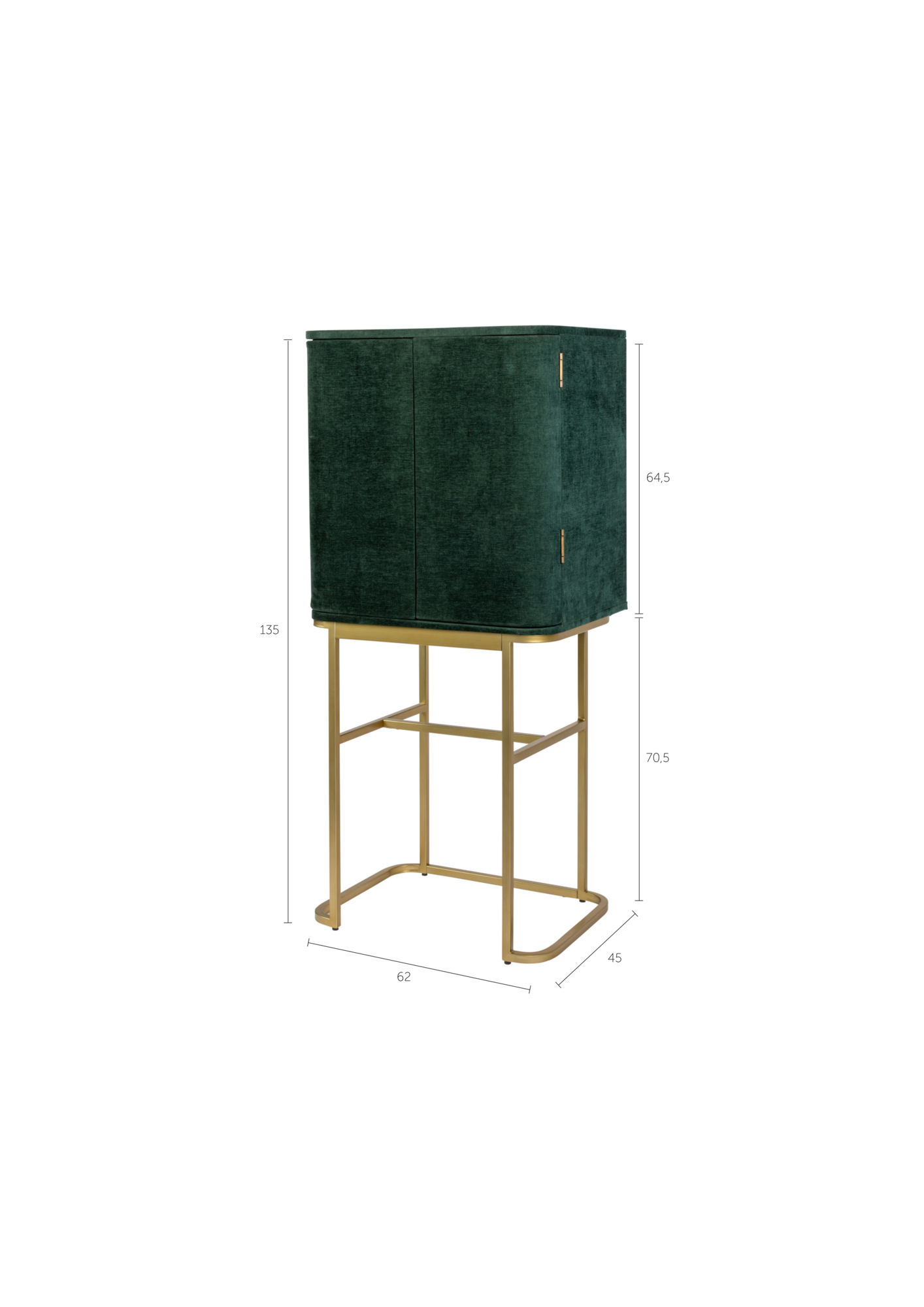 Wandkast Ava Morgana velvet groen