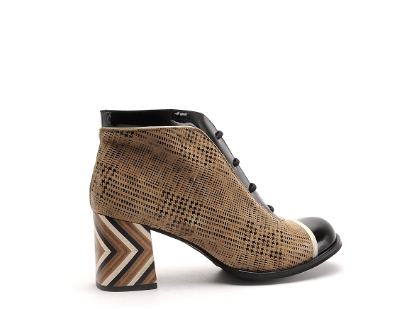 Nemonic boots bottine talons femme 2228 cubo multicolore
