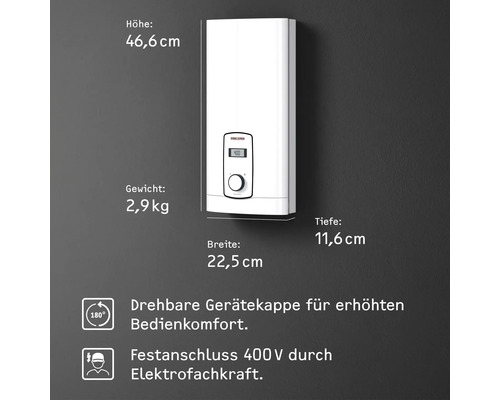 Stiebel Eltron DHB-E 11/13 LCD elektronische comfort doorstroomverwarmer 11/13,5 kW