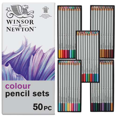 WINSOR & NEWTON™ Studio Collection Farbstift-Set, 50 Stifte