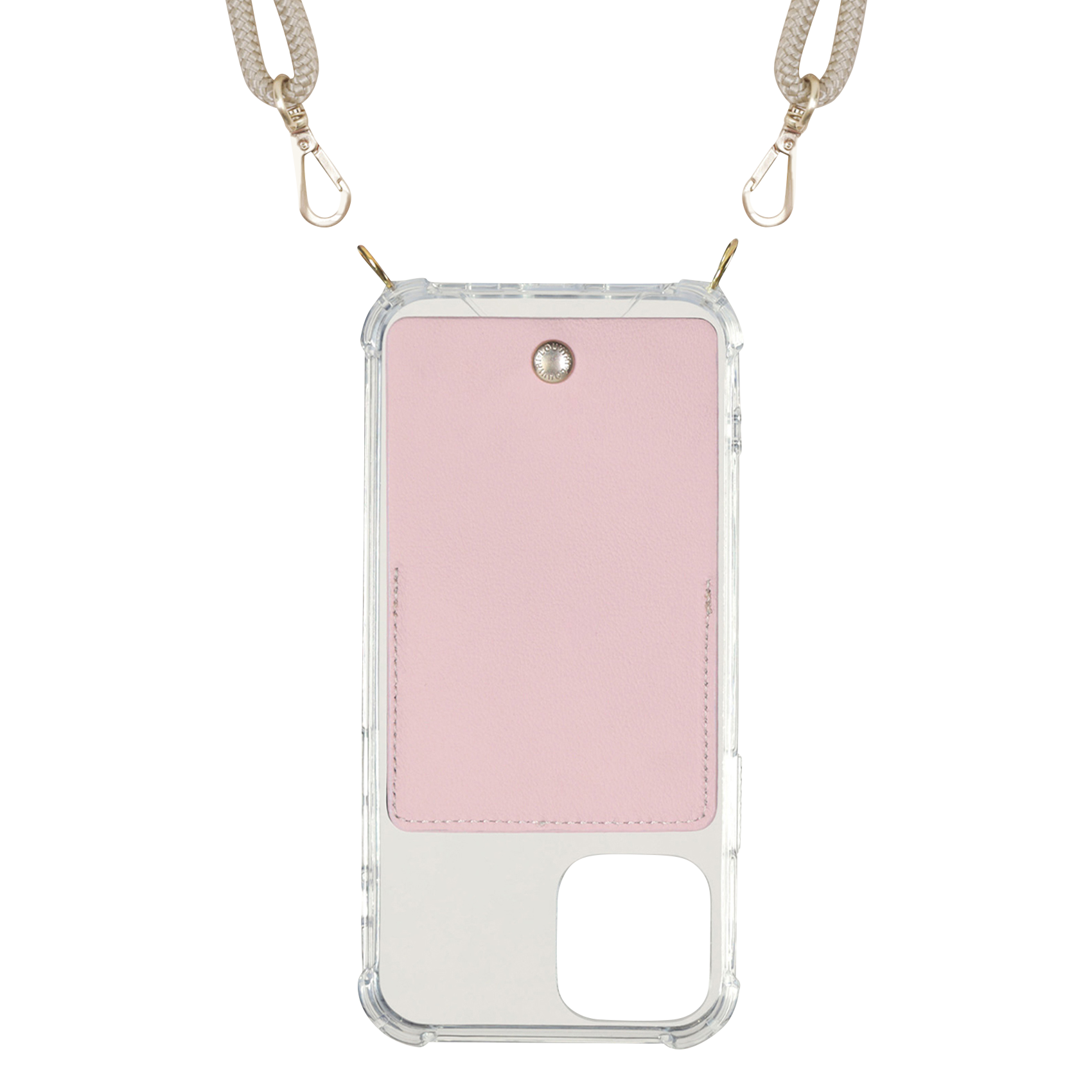 YVES - Etui pour iPhone avec pochette en cuir| Rose