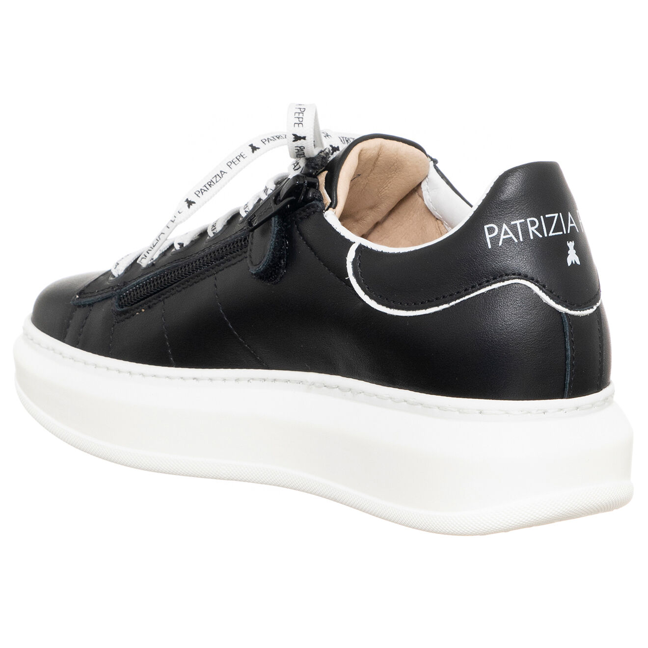 Patrizia Pepe Sneakers en Cuir Bee noires