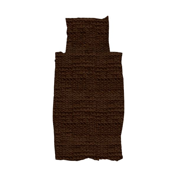 Snurk Twirre Flanel Dekbedovertrek - 140 x 200/220 cm - Chocolate