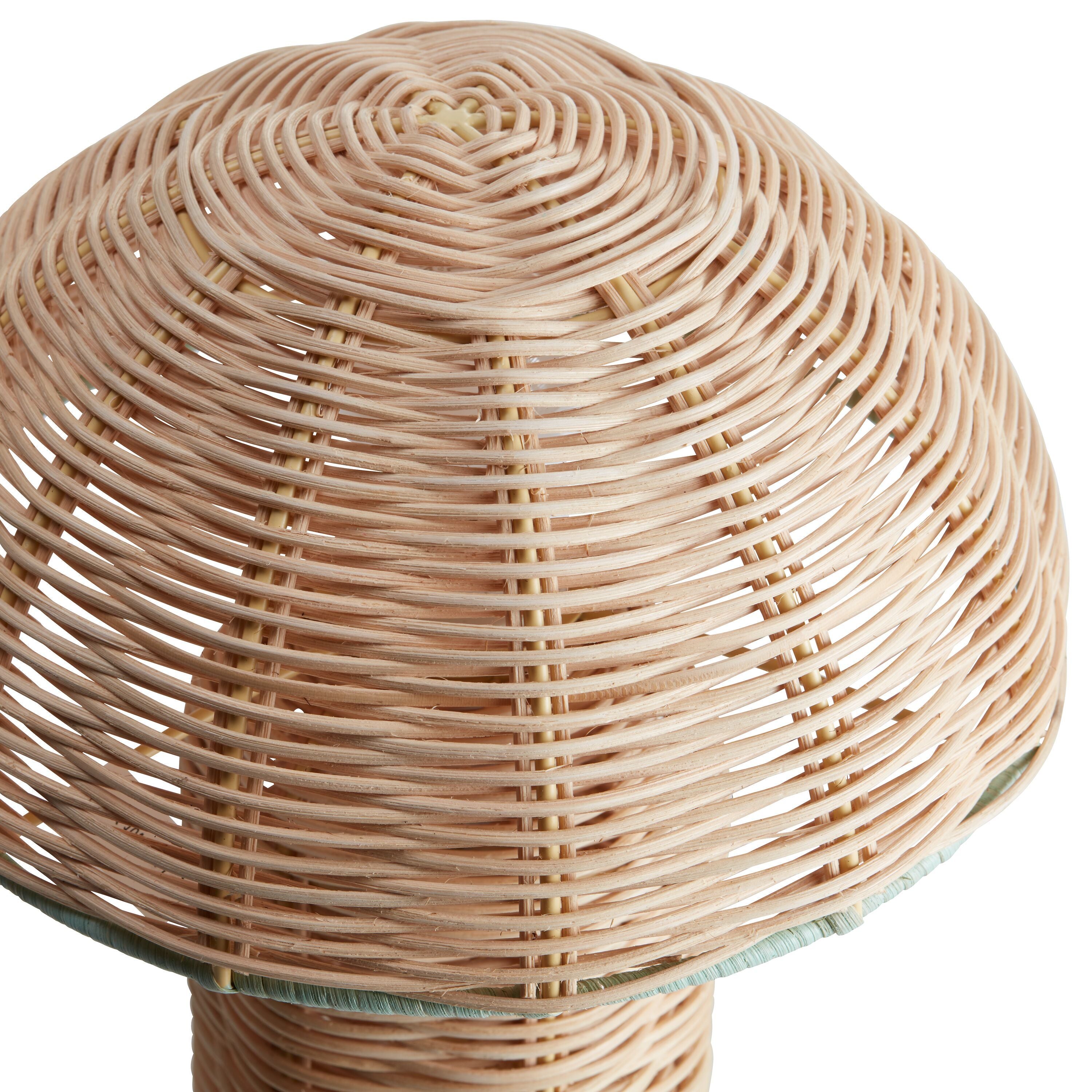 RAYA Tischleuchte Rattan natur - Natur / H: 25.0 cm x D: 22.0 cm