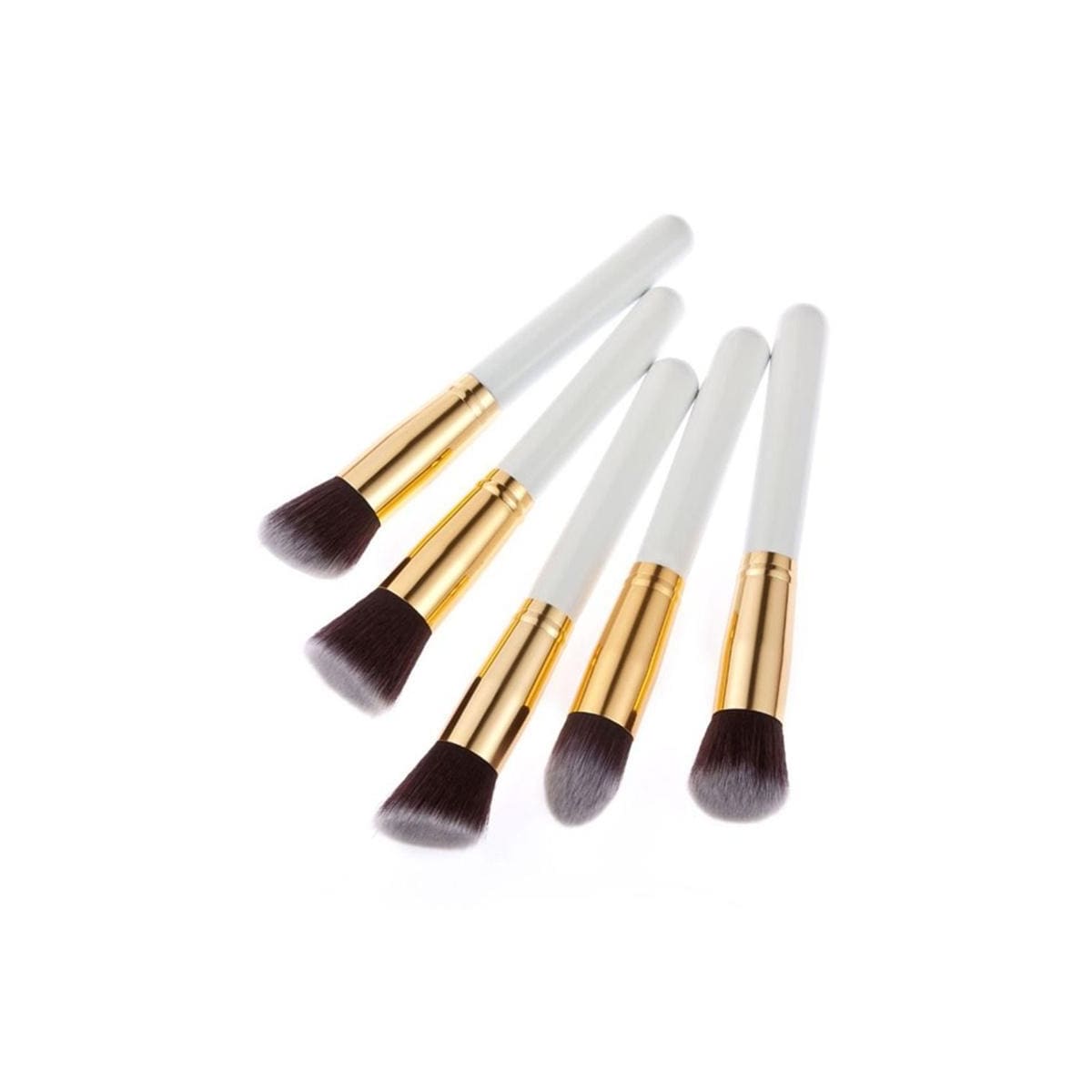 Professionella skonsamma sminkborstar 10-Pack, Vit