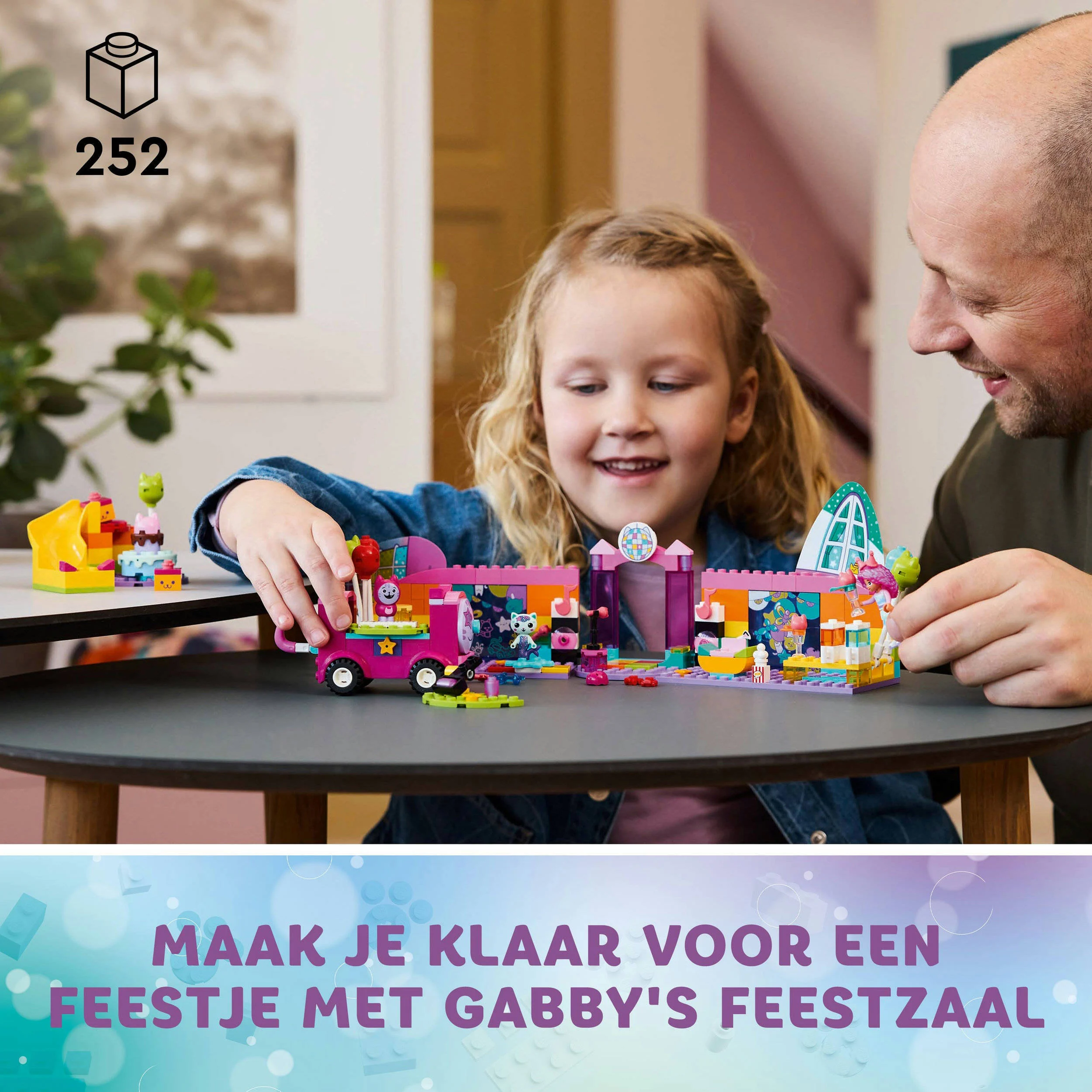 LEGO 4+ Gabby's poppenhuis Gabby's feestkamer Bouwpakket voor Kinderen met Dieren 10797