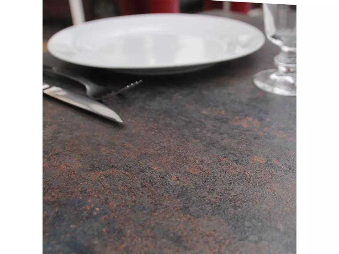Mange-debout rond Ø 60 cm Rome bistrot rouille