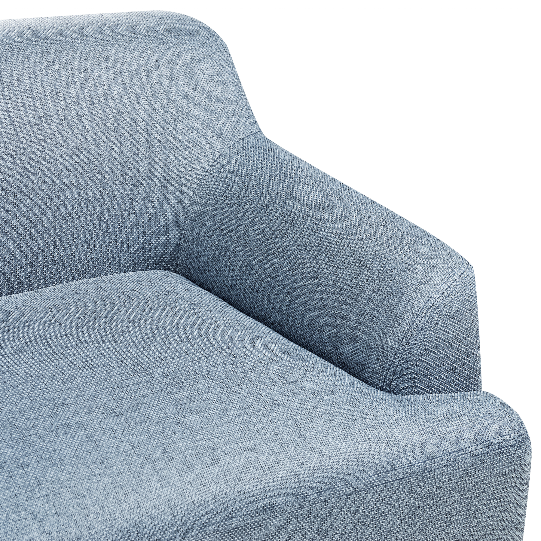 Beliani - SOSJO - Driezitsbank - Blauw - Polyester
