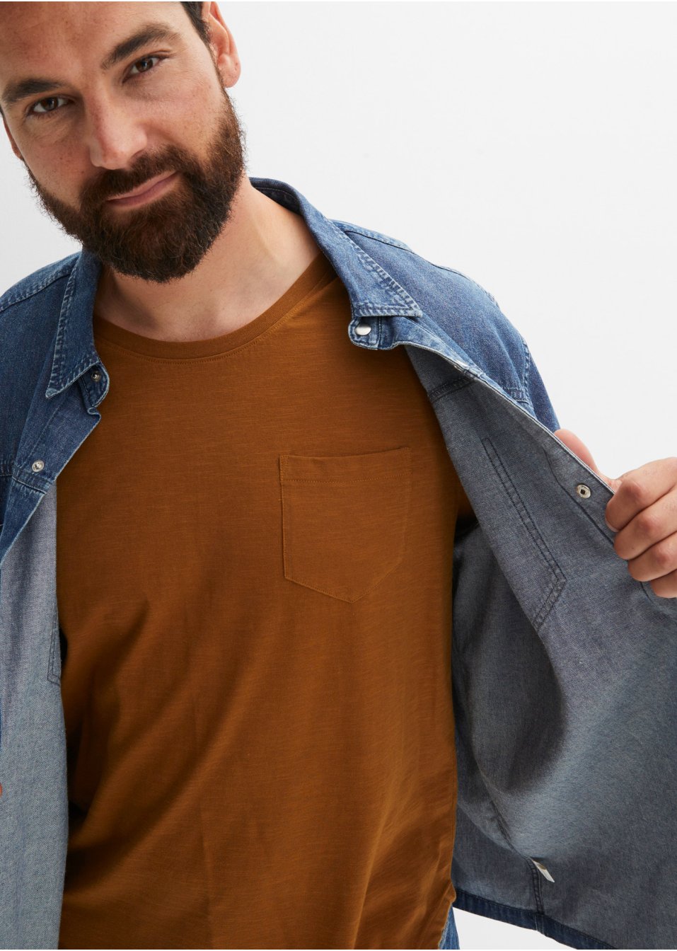Lot de 2 T-shirts en coton avec poche poitrine