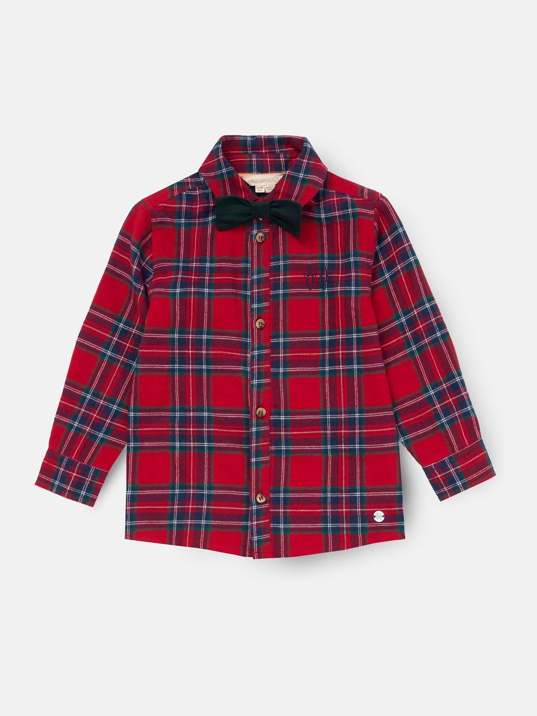 Angel & Rocket Camden Brushed Shirt With Bow Tie