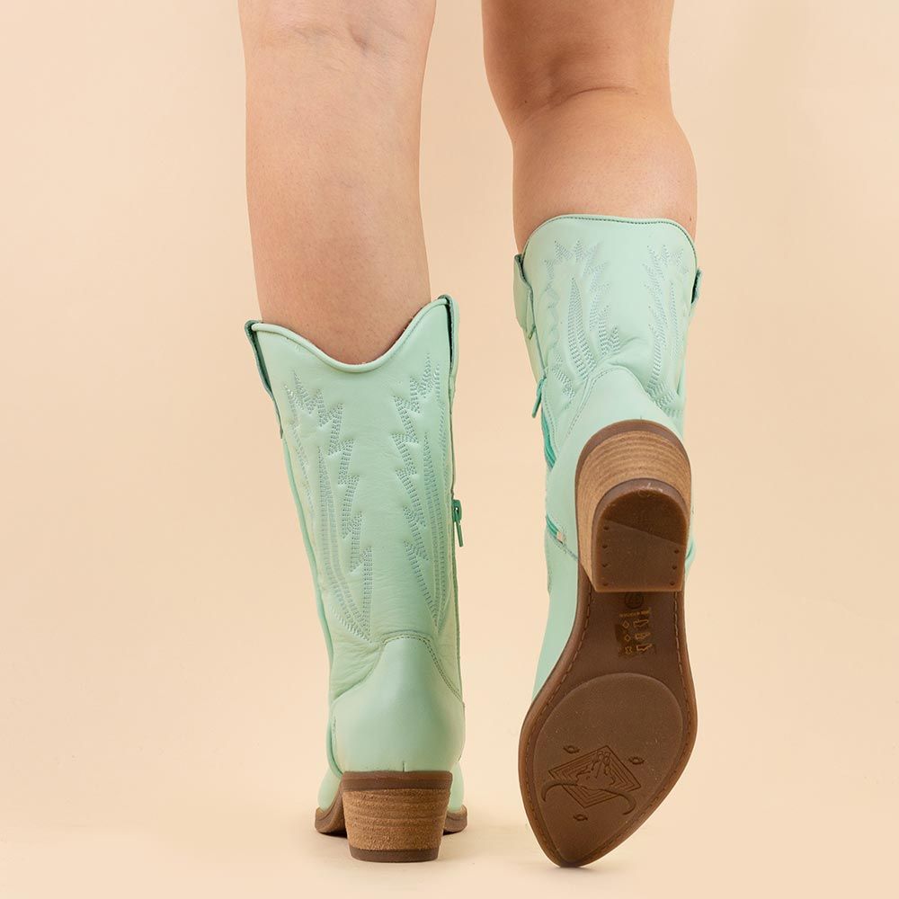 La Pintura cowboyboots Varsy mint met rits