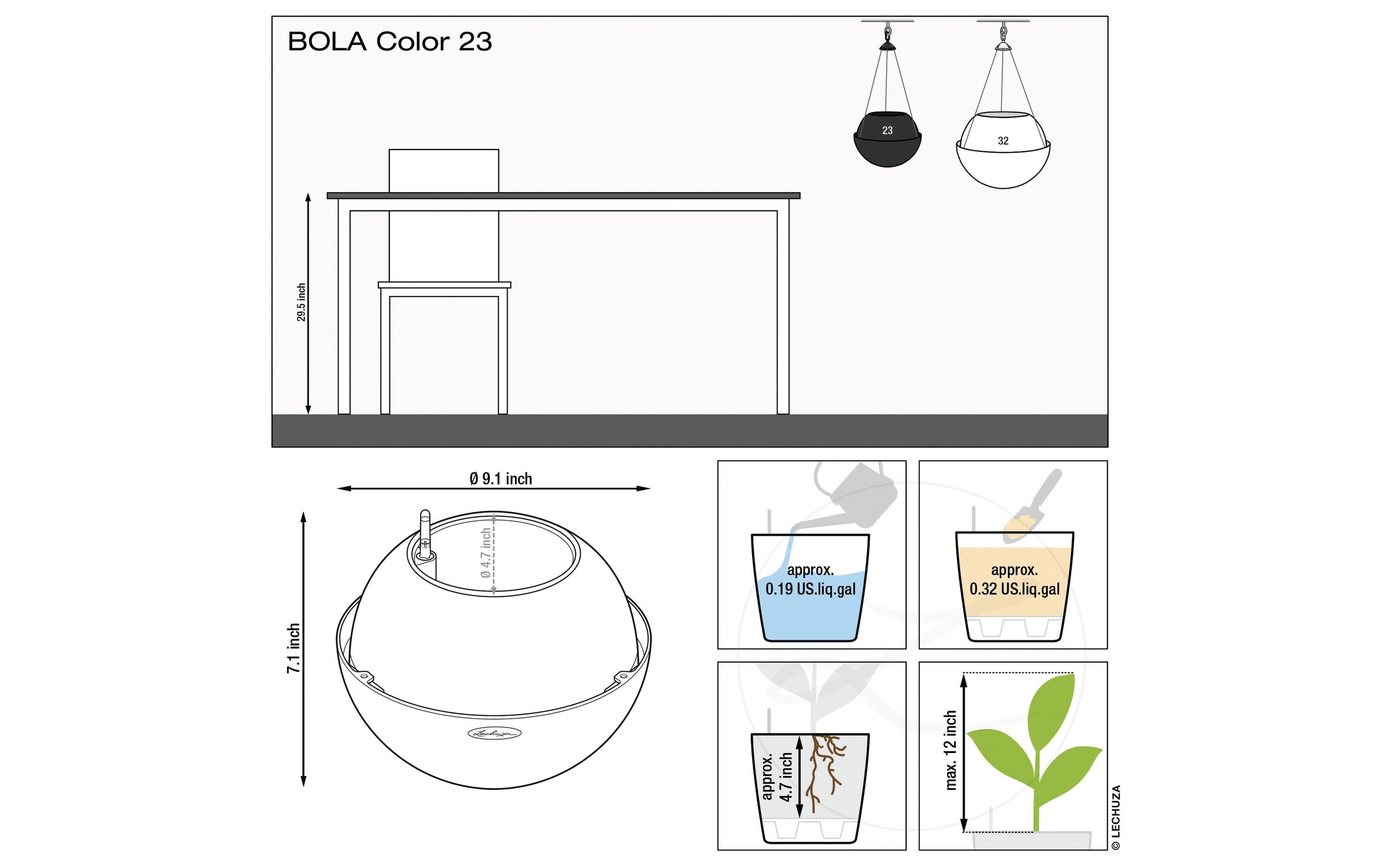 Pflanzkübel »Bola Color 32 Sandbraun«