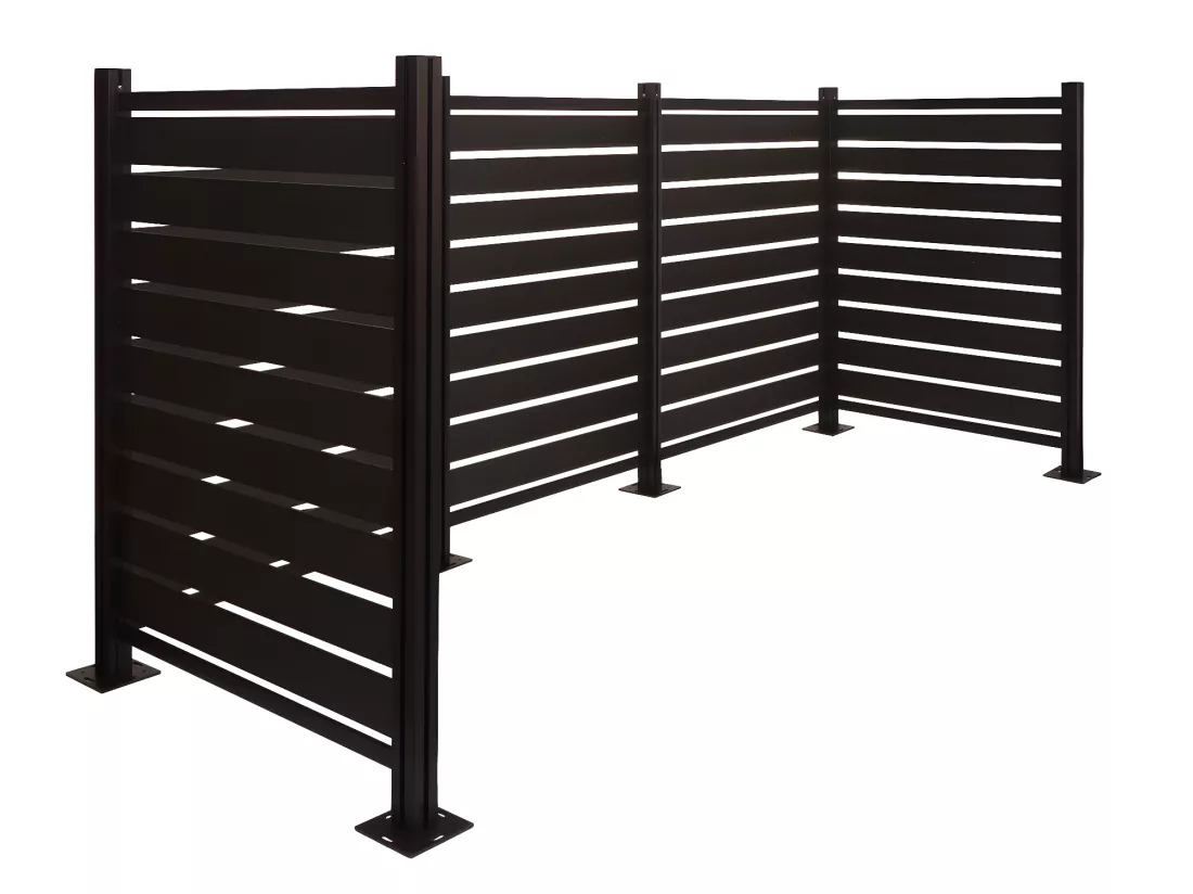 Clôture pour poubelles en aluminium MCW-K57, anthracite