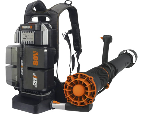 WORX Nitro 80V (4 x 20V) 350km/u WG572E accu-rugblazer, borstelloze motor, incl. 4 x 4Ah accutank