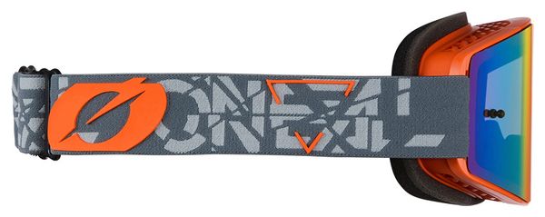 Masque O'Neal B-20 Strain V.22 Gris/Orange - Radium Rouge