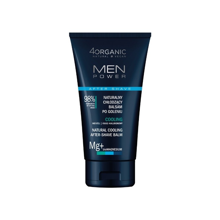 4Organic Men Power natuurlijke aftershavebalsem voor mannen Cooling 150 ml