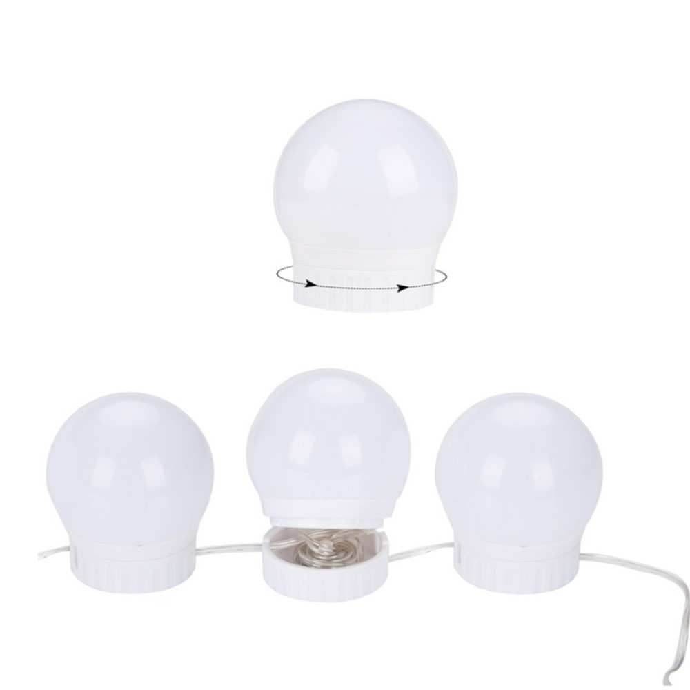 (6er Set) Hollywood Schminkleuchten LED Lichter Nachrüst Kit für Make Up Spiegel - Weiss