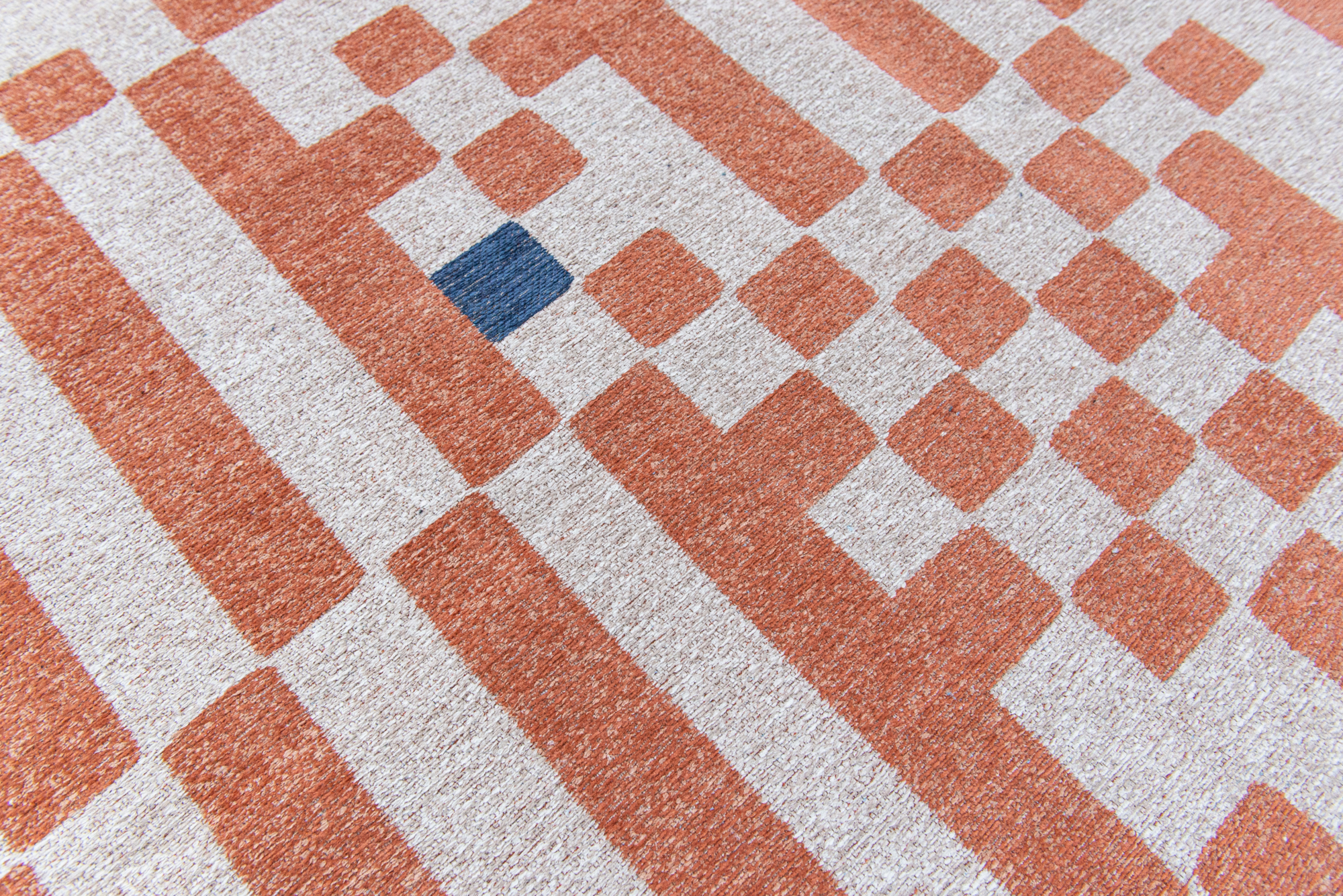 Ecorugs vloerkleed Chess oranje 280x390 cm
