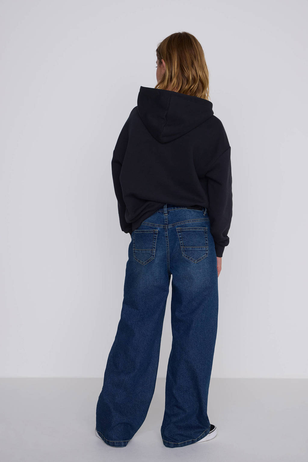 Coolcat Wide Leg Jeans Dominic Donker Blauw