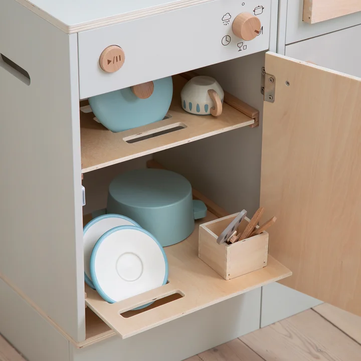Sebra - KIDchen Kinderküche aus Holz, Spülbecken, beige