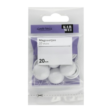 KARWEI magneetje wit 20 mm (10 stuks)