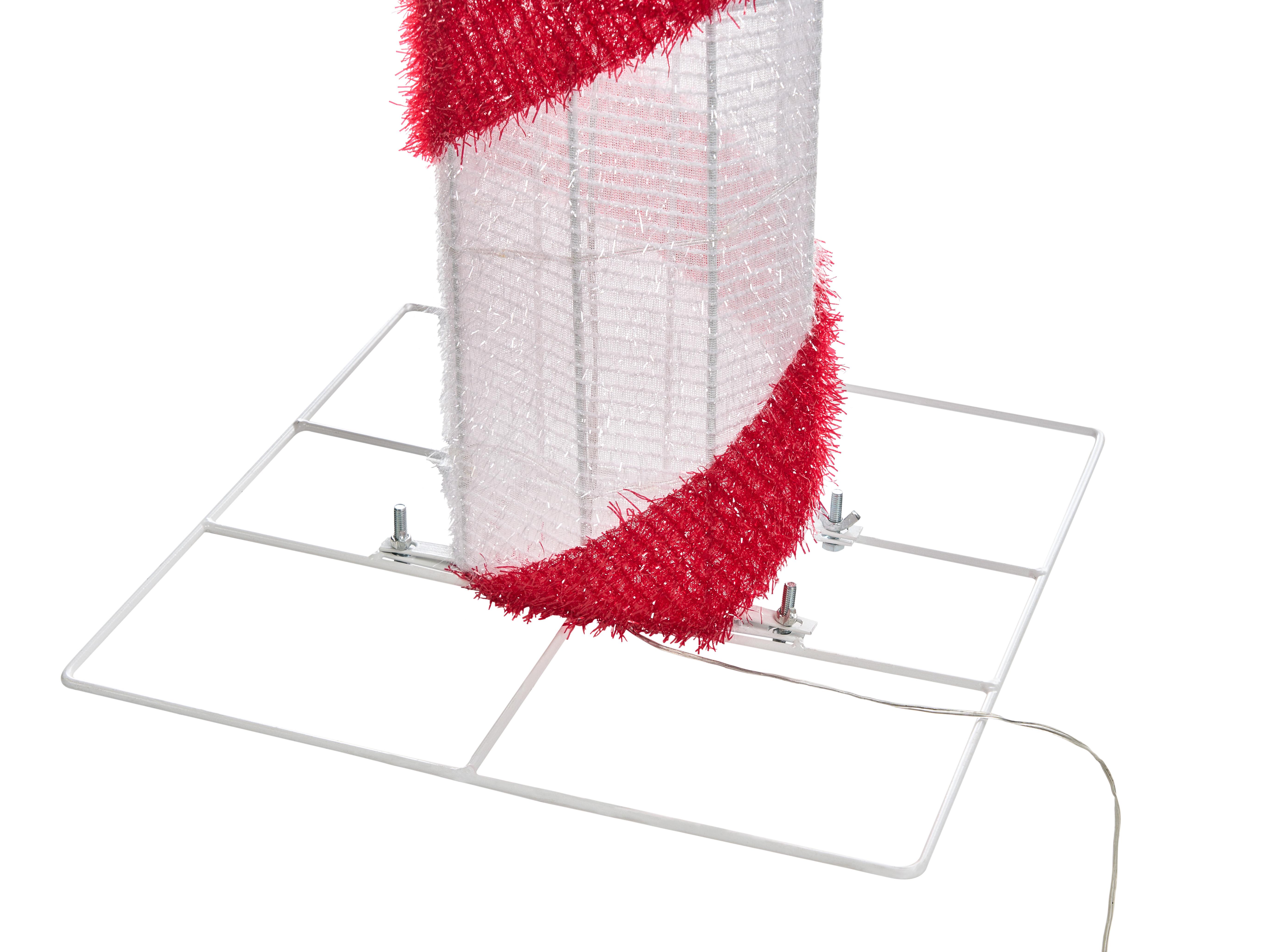 Buitendecoratie LED ALARNI Zuurstok 150 cm Rood