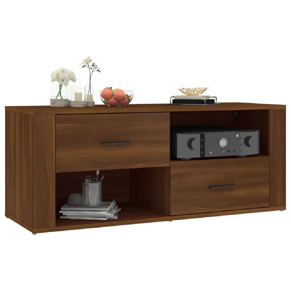 vidaXL - Meuble TV Chêne marron 100 cm