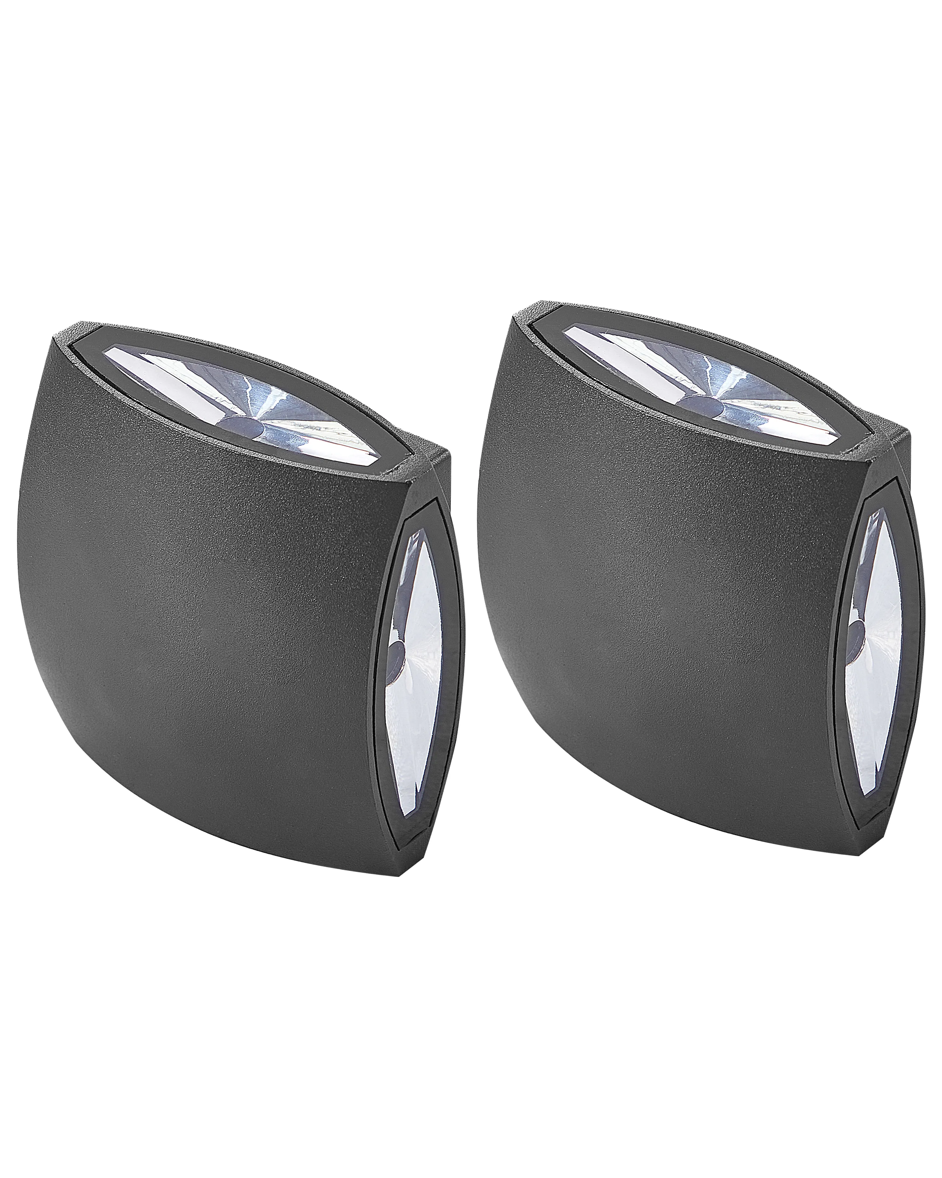 Set van 2 LED wandlampen voor buiten RAMAPO Zwart