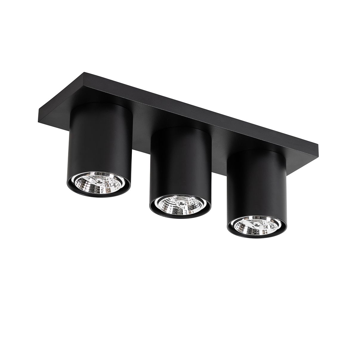 Moderne plafondspot zwart 3-lichts - Tubo