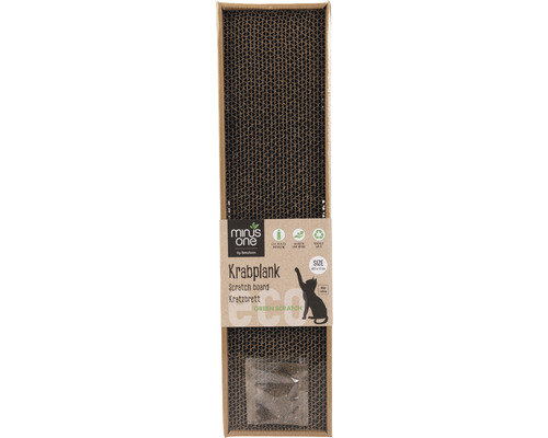 Krabplank voor katten van Beeztees Minus one Ilana karton bruin 48 x 24 x 5 cm