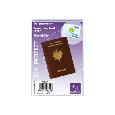 Exacompta - Pochette de protection - 125 x 90 mm - translucide incolore
