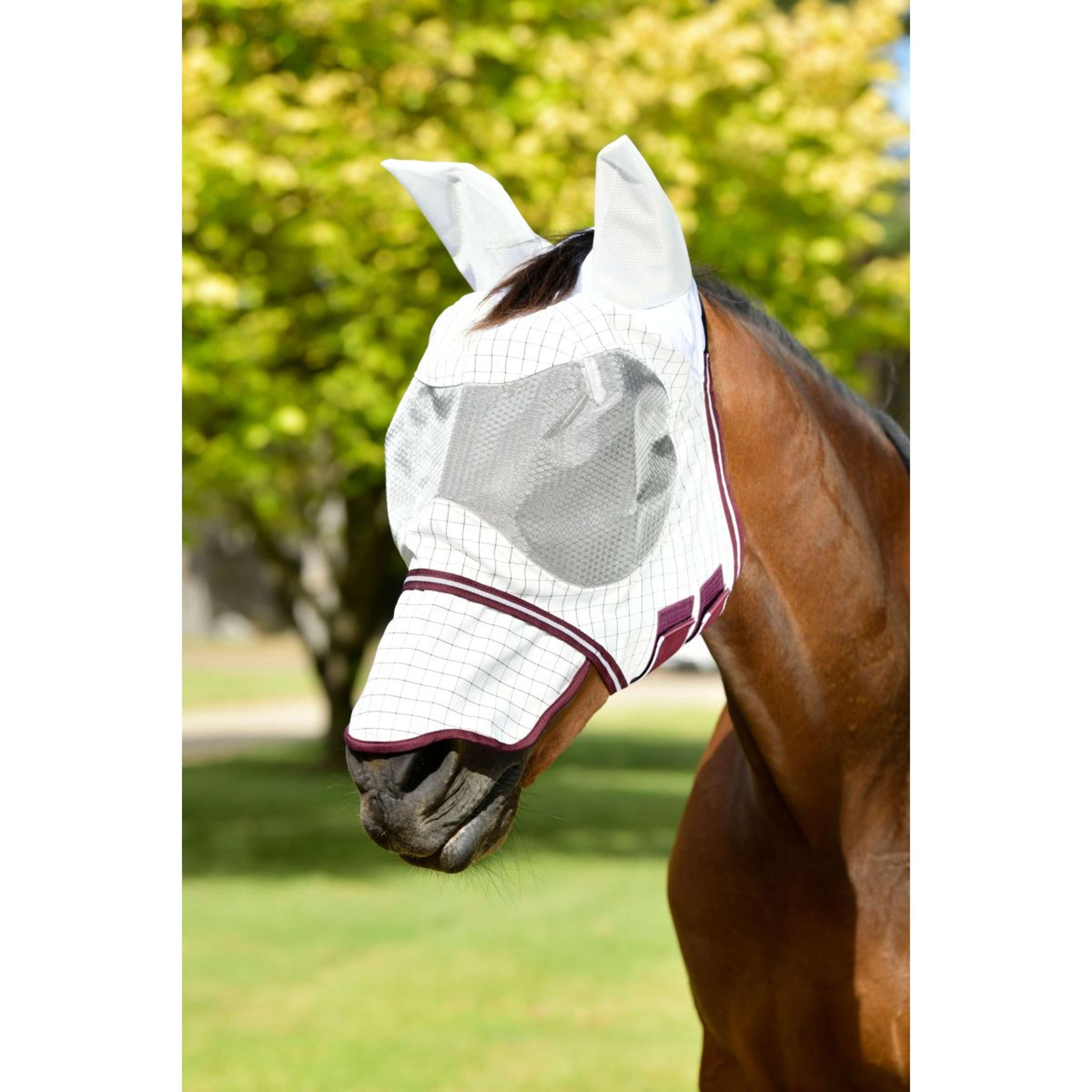 WeatherBeeta Vliegenmasker Hybrid Seasons Wit/Maroon