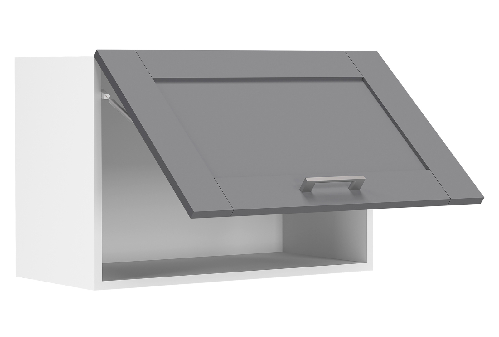 Hängeschrank COLURA - weiß-anthrazit - mit Klappe - 60 cm