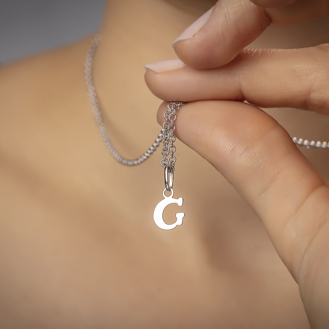 Anhänger 925 Silber rhodiniert Buchstabe G