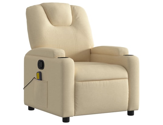 VIDAXL - Fauteuil Relaxation Fauteuil de massage inclinable - crème