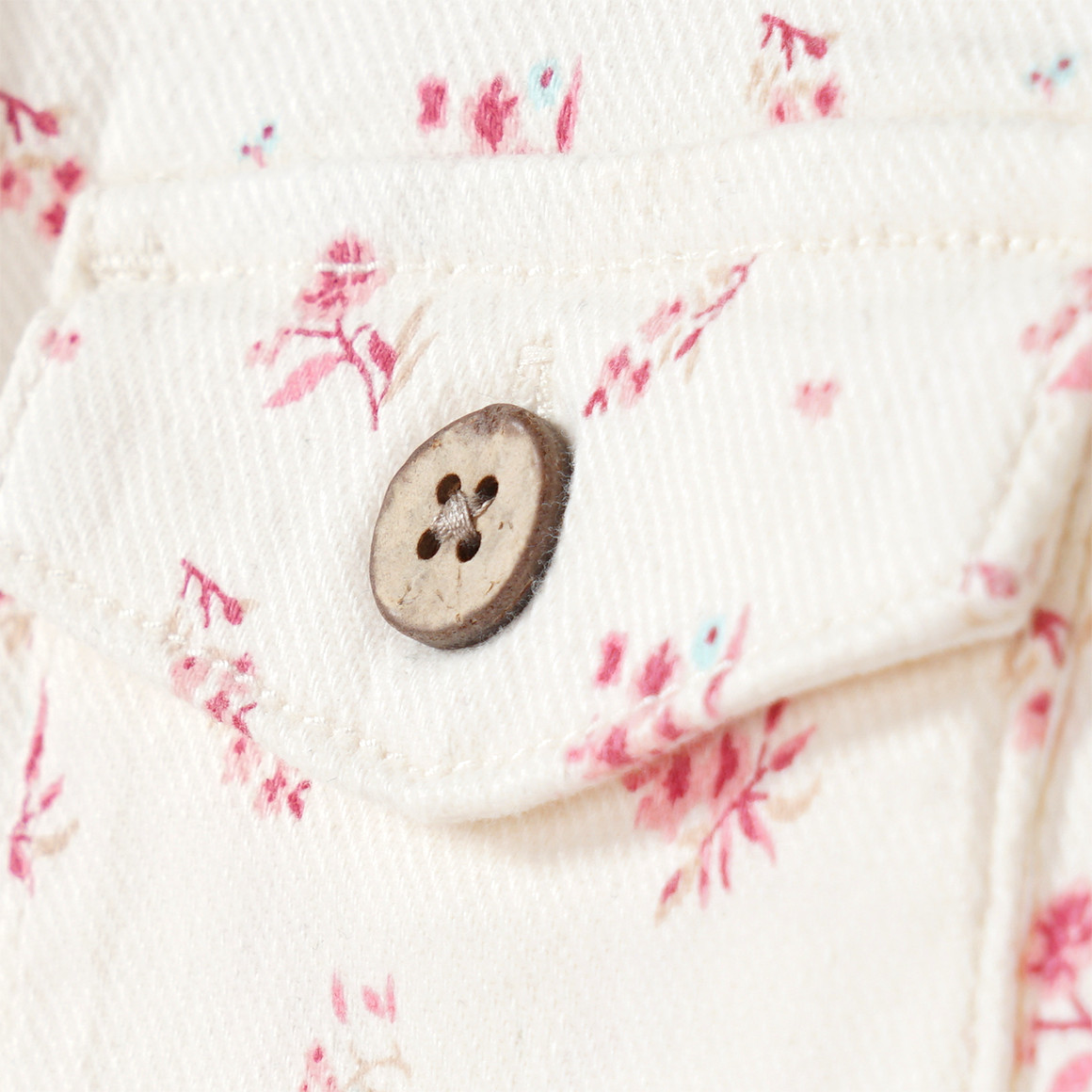 Topomini Pure Collection Baby Blusenjacke mit Bio-Baumwolle cremeweiss / rosa