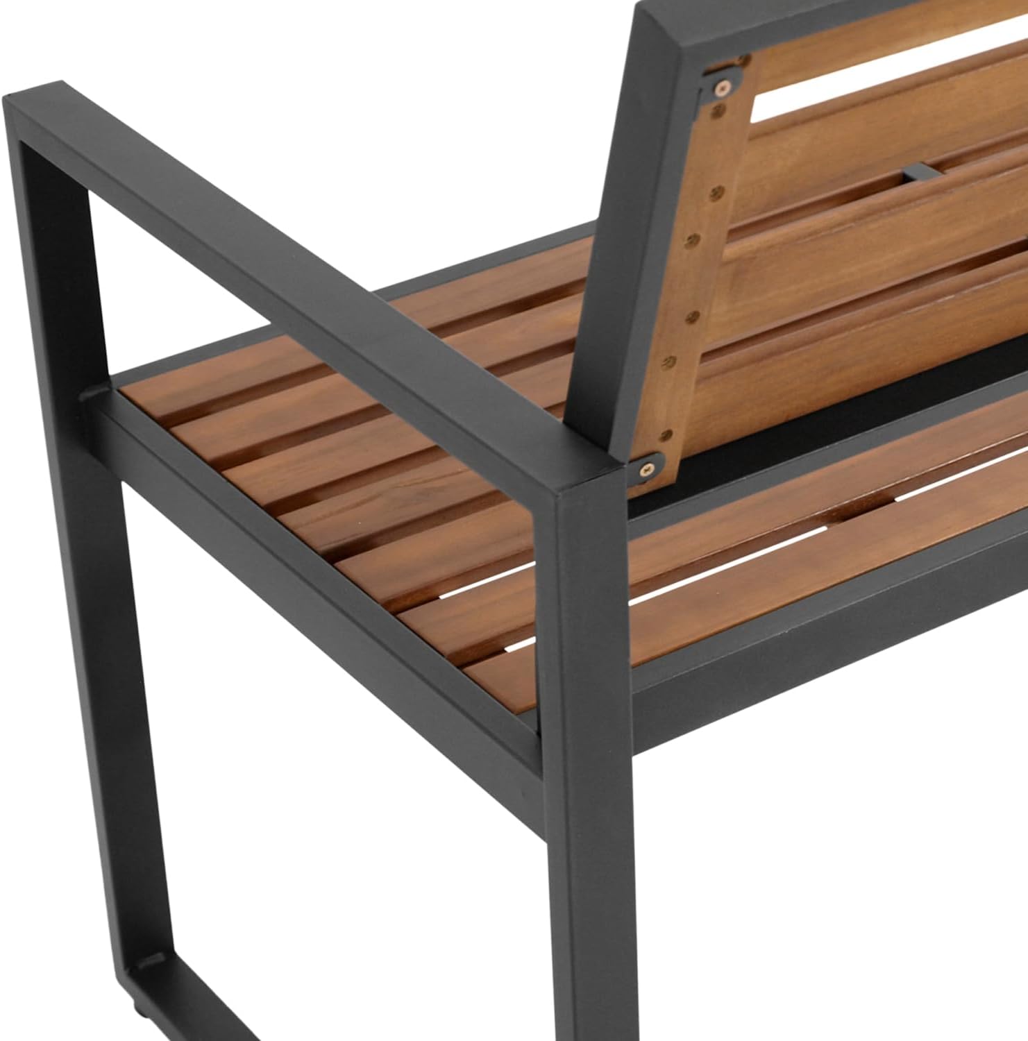 DEGAMO Gartenbank RAGUSA 2-sitzer, mit Rückenlehne, Gestell Metall anthrazit, Sitzfläche Akazie geölt, Outdoor
