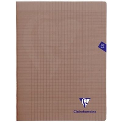 Clairefontaine Mimesys - Cahier polypro 24 x 32 cm - 96 pages - grands carreaux (Seyes) - noir