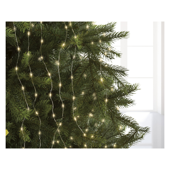 408er LED-Lichterdraht - ca. 180 cm - silber