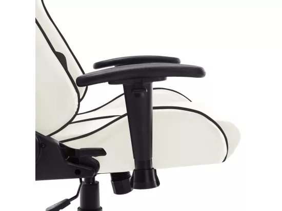Chaise de jeu Blanc et noir Cuir artificiel