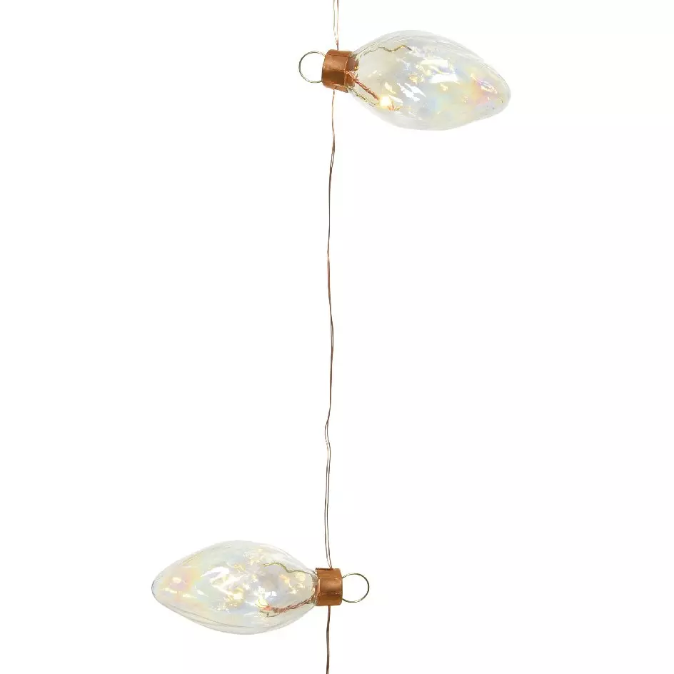 Guirlande lumineuse à piles 20 LED (2,65 m) Irisé Blanc chaud