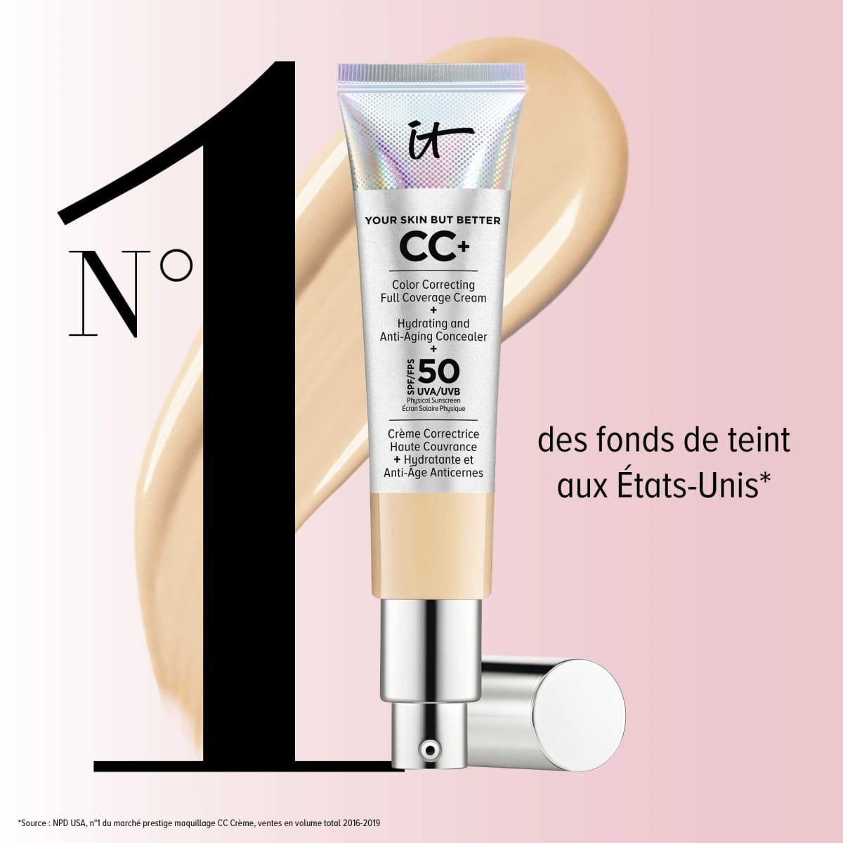It Cosmetics Your Skin But Better CC+ Cream Oil Free Matte SPF 40CC Crème Correctrice Mate Haute Couvrance