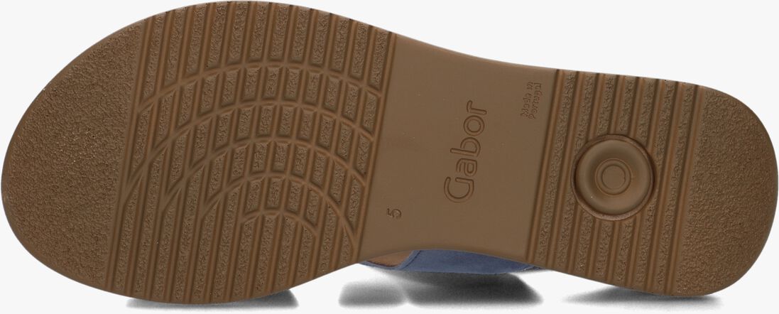blauwe gabor platte sandalen 744