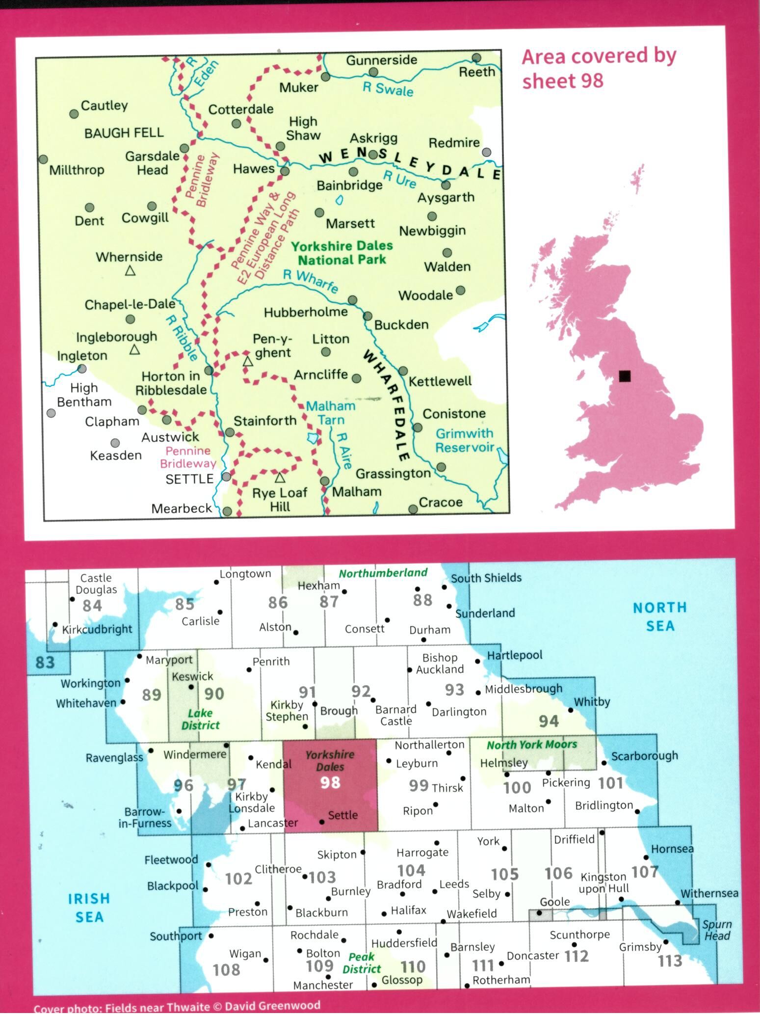 ORDNANCE SURVEY - 98 GB WENSLEYDALE 1 50 000