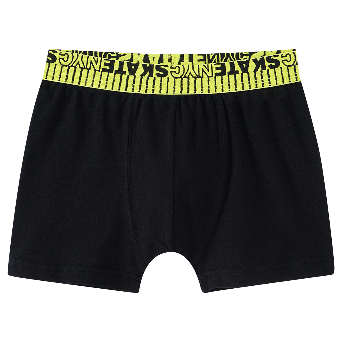 Yigga 3 Jungen Boxer mit farbigem Webbund schwarz