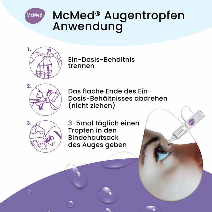 Mcmed Augentropfen Einzeldosispipetten, 15X0.35 ml