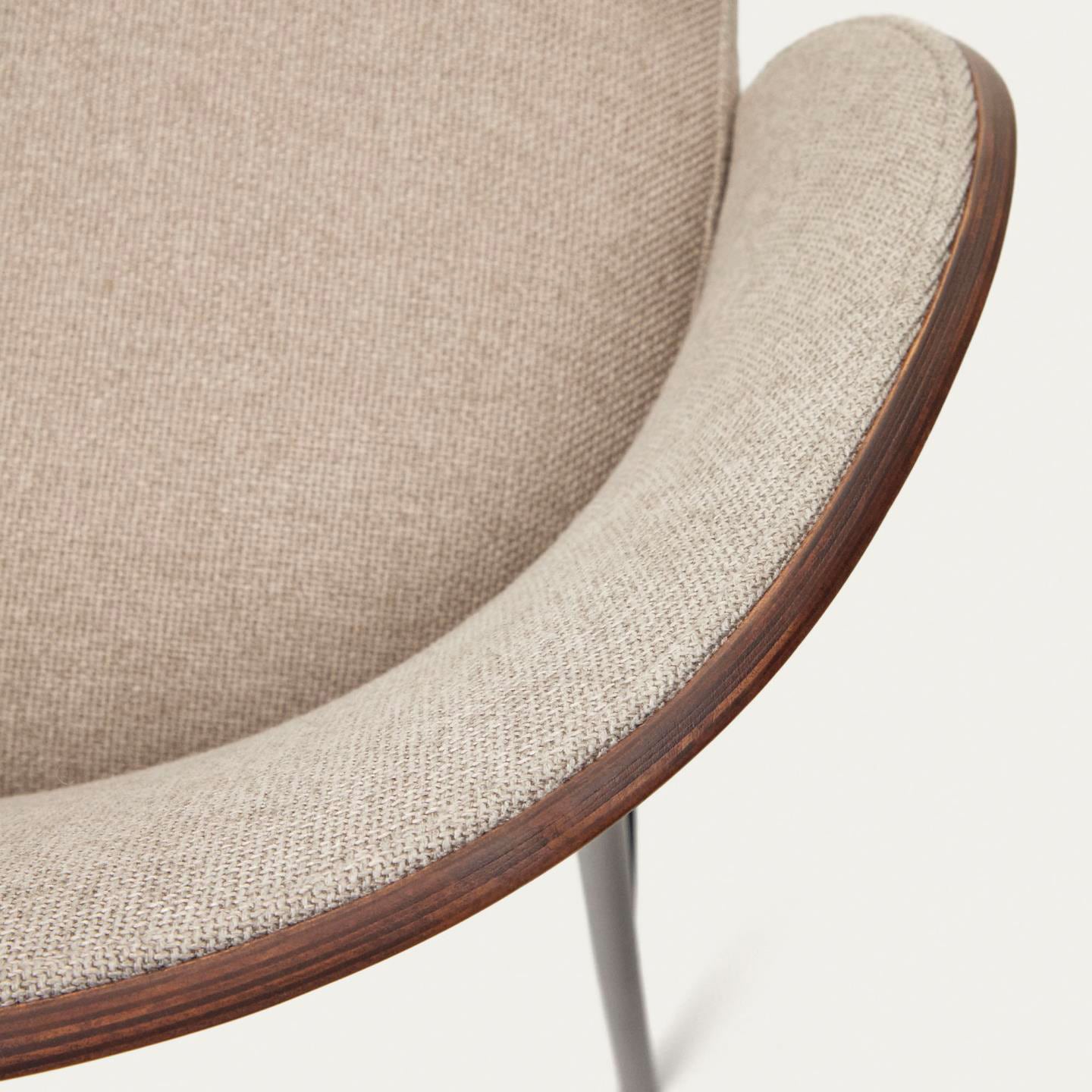Kave Home Barhocker EAMY Chenille braun/schwarz